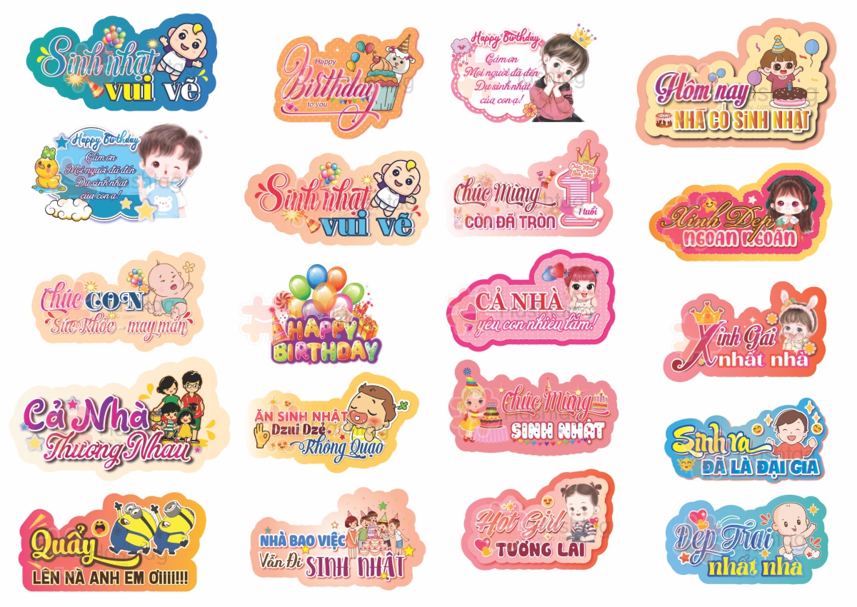 In Decal Sinh Nhật - Dịch Vụ In Ấn Chất Lượng tại Nhà Máy In BC 2 Hashtag sinh nhat be 03