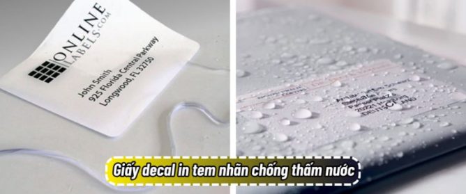 In Decal Chống Nước Cho Sản Phẩm Ngoài Trời Giải Pháp Bền Vững Từ IN BC 1 Chúng tôi cung cấp dịch vụ in decal chống nước chất lượng cao, chuyên dụng cho các sản phẩm sử dụng ngoài trời. Với công nghệ in hiện đại và vật liệu chuyên biệt, decal có khả năng chống thấm nước, chịu được thời tiết khắc nghiệt như nắng, mưa, gió, giúp hình ảnh và nội dung luôn rõ nét, bền màu theo thời gian.